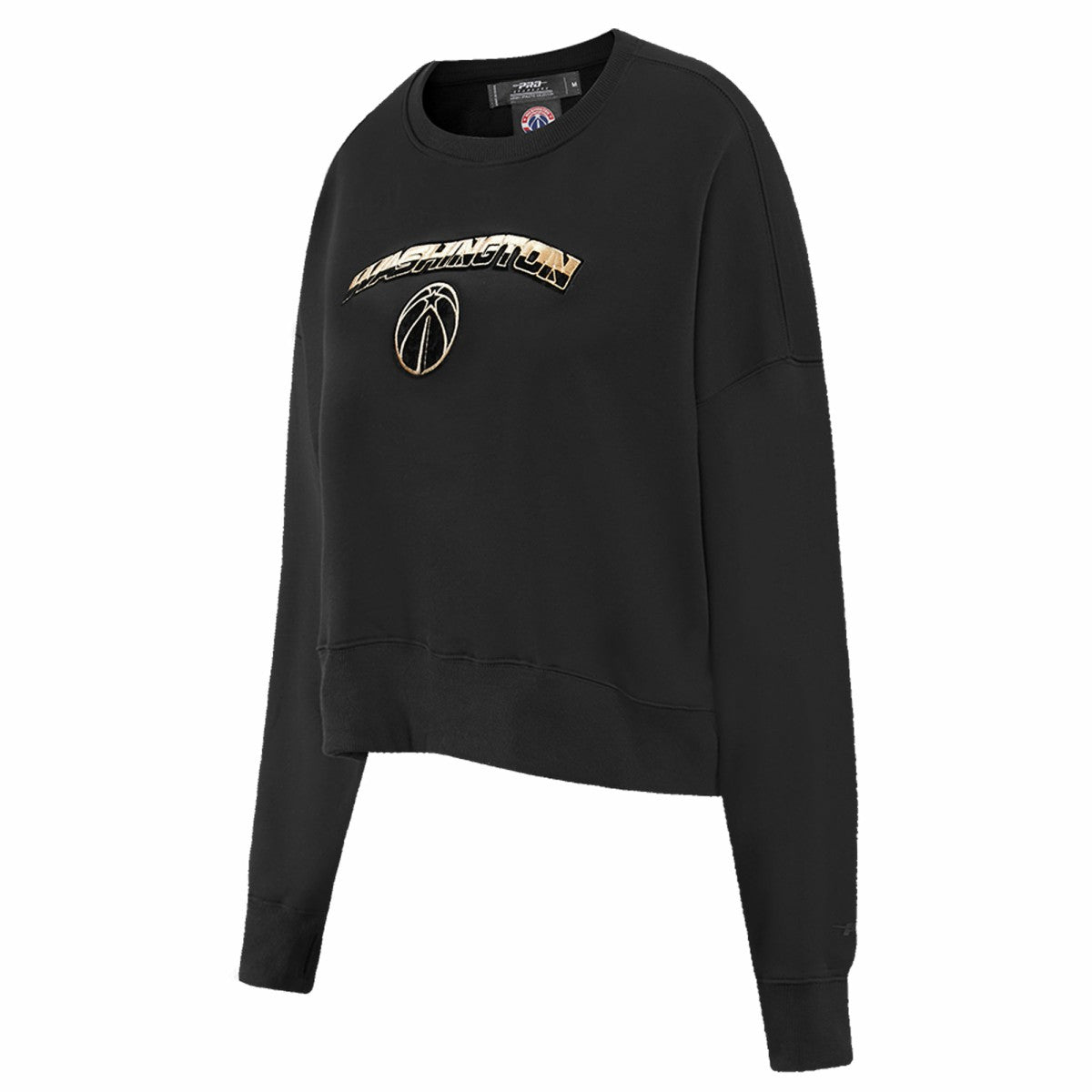 NBA - Washington Wizards Pro Standard Women's Glam Cropped Pullover Sweatshirt - Black