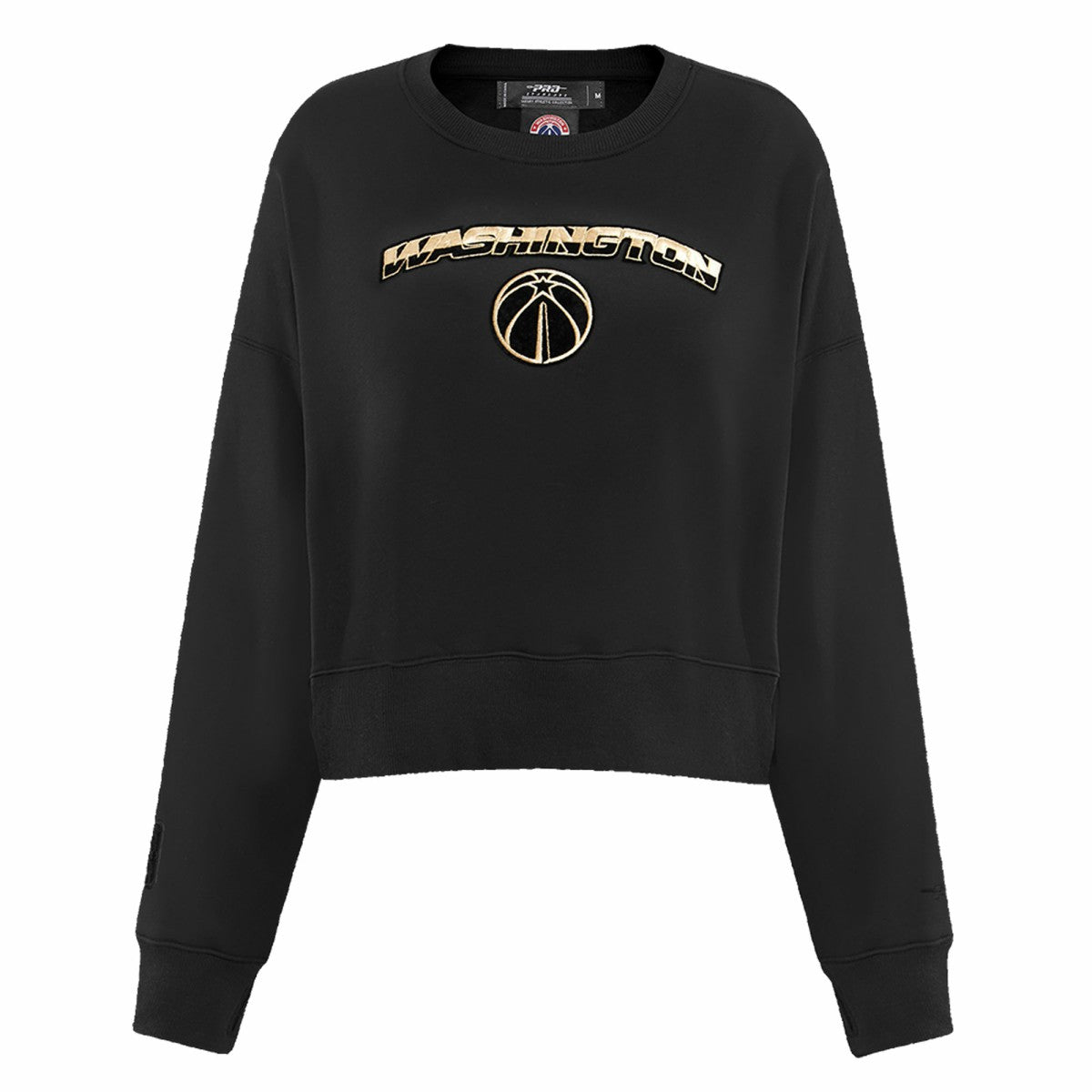 NBA - Washington Wizards Pro Standard Women's Glam Cropped Pullover Sweatshirt - Black