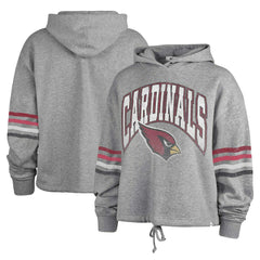 Arizona Cardinals '47 Women's Upland Bennett Pullover Hoodie Heather Gray - 47 brand