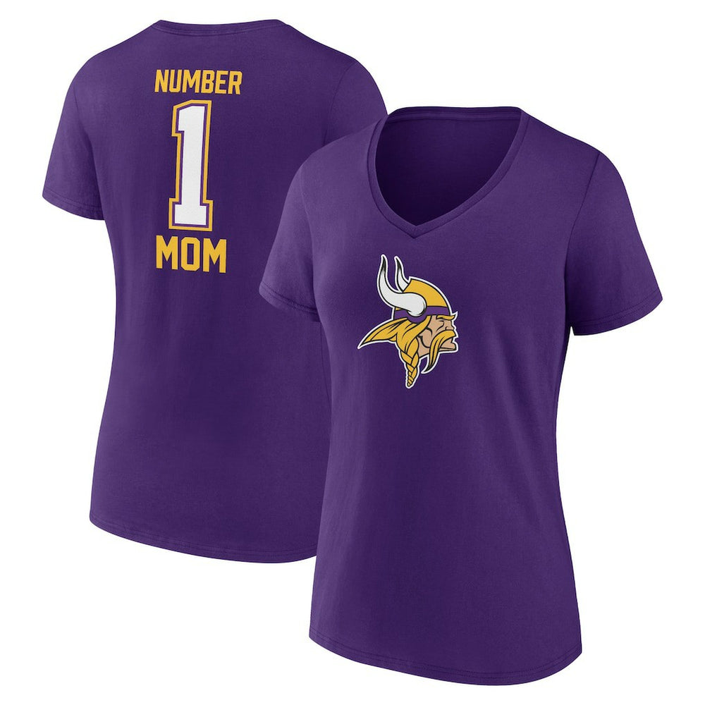 Minnesota Vikings Women's Mother's Day V-Neck T-Shirt Purple - Fanatics