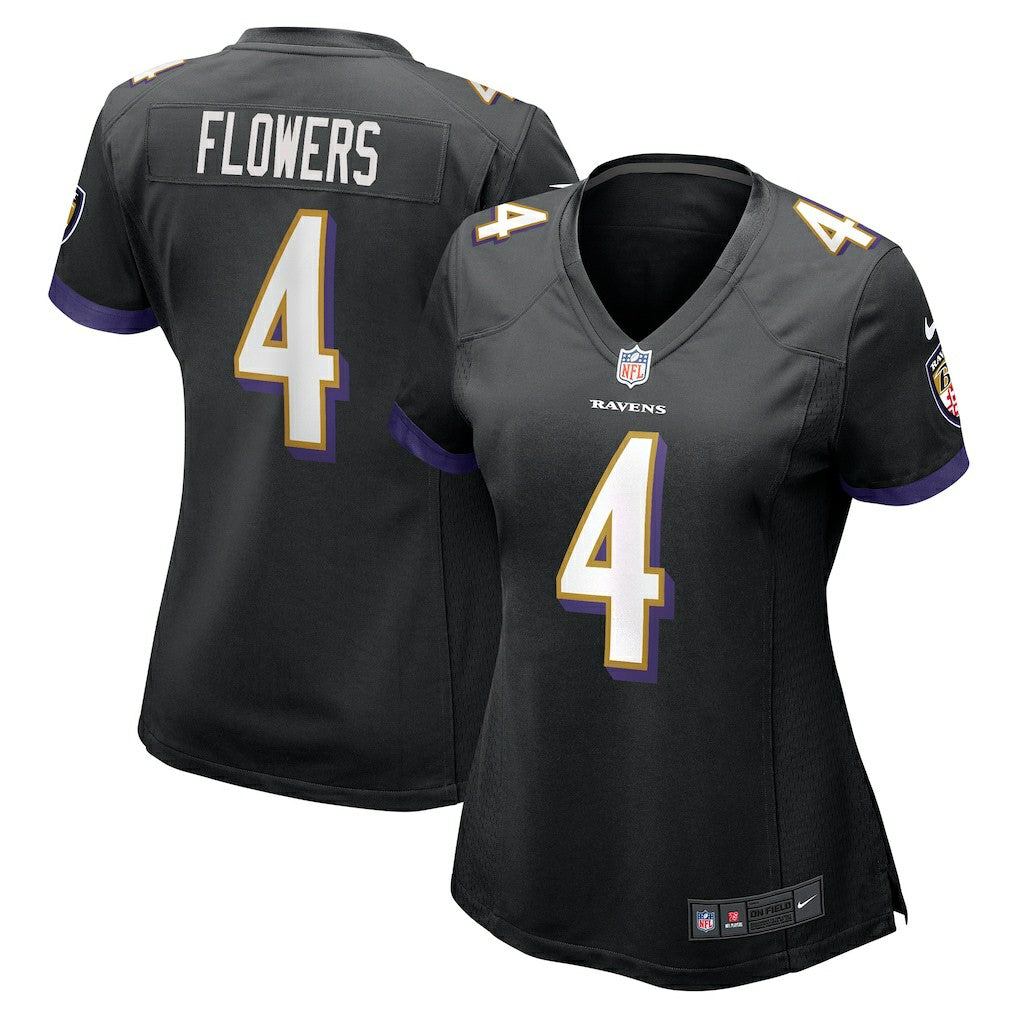 Zay Flowers Baltimore Ravens Women's Alternate Game Jersey Black - Nike