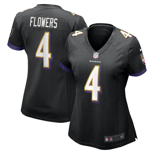 Zay Flowers Baltimore Ravens Women's Alternate Game Jersey - Black | NFL Jerseys