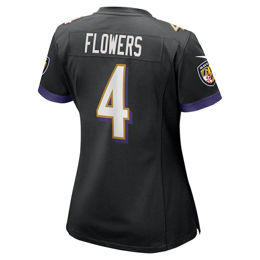 Zay Flowers Baltimore Ravens Women's Alternate Game Jersey Black - Nike