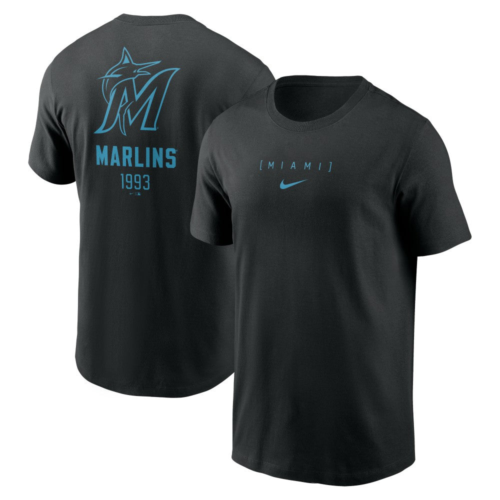 Miami Marlins Nike Large Logo Back Stack T-Shirt Online