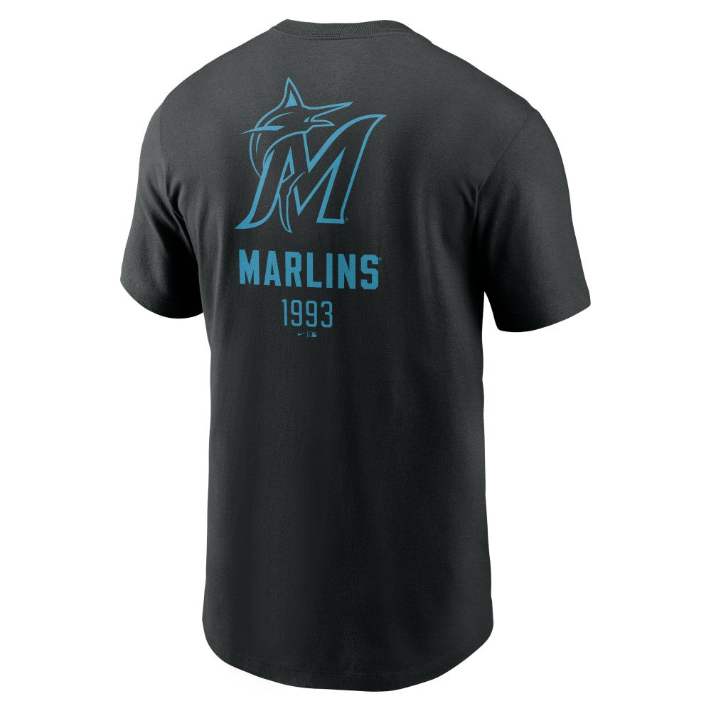 Miami Marlins Nike Large Logo Back Stack T-Shirt Online