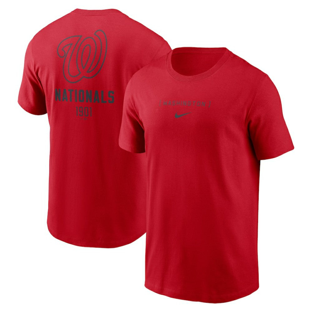 Washington Nationals Nike Large Logo Back Stack T-Shirt Lifestyle