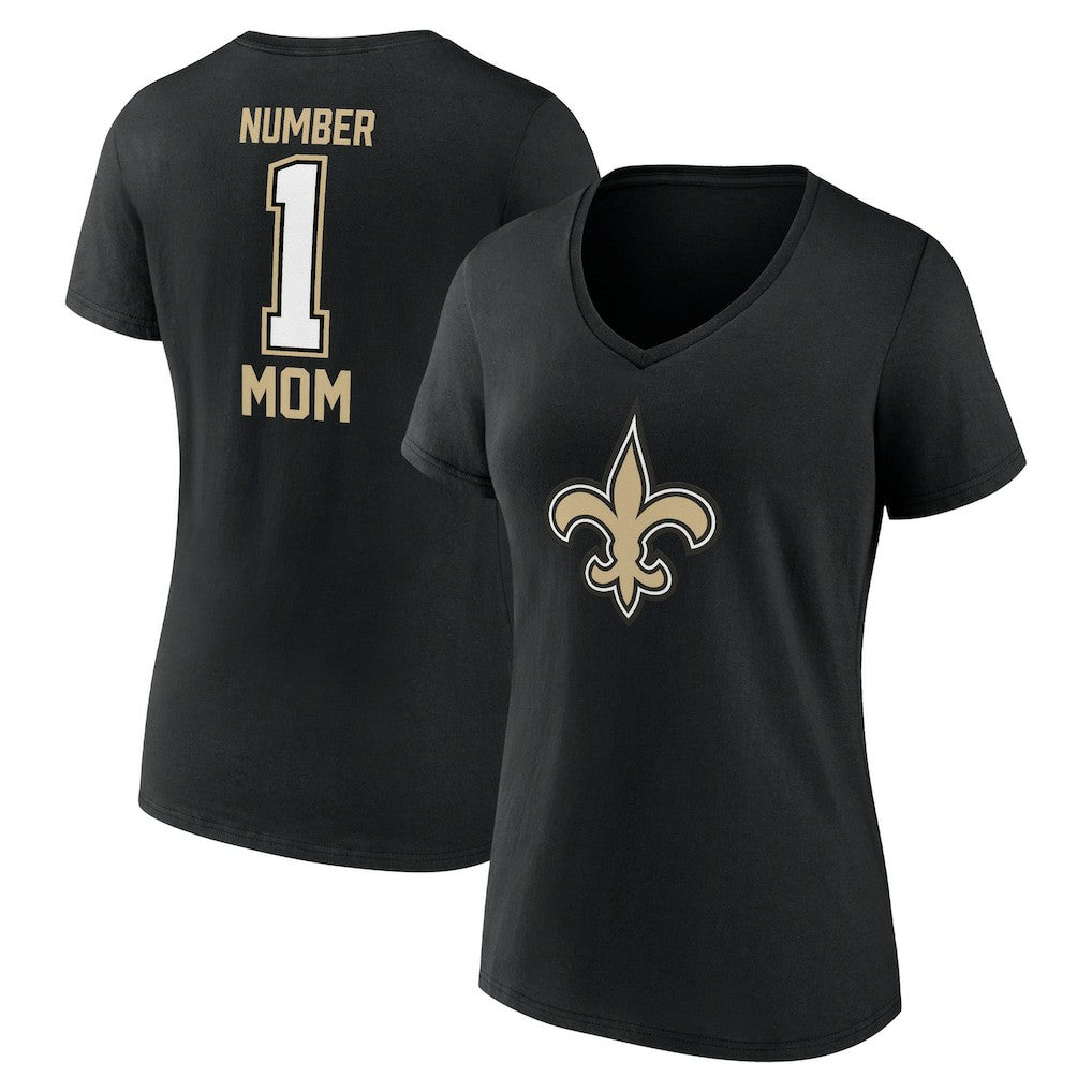 New Orleans Saints Women's Mother's Day V-Neck T-Shirt Black - Fanatics