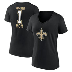 New Orleans Saints Women's Mother's Day V-Neck T-Shirt Black - Fanatics