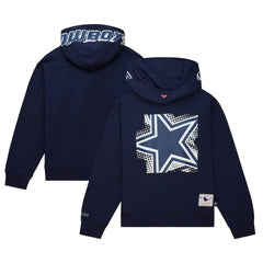 Dallas Cowboys Women's Gridiron Classics Big Face 7.0 Pullover Hoodie Navy - Mitchell & Ness