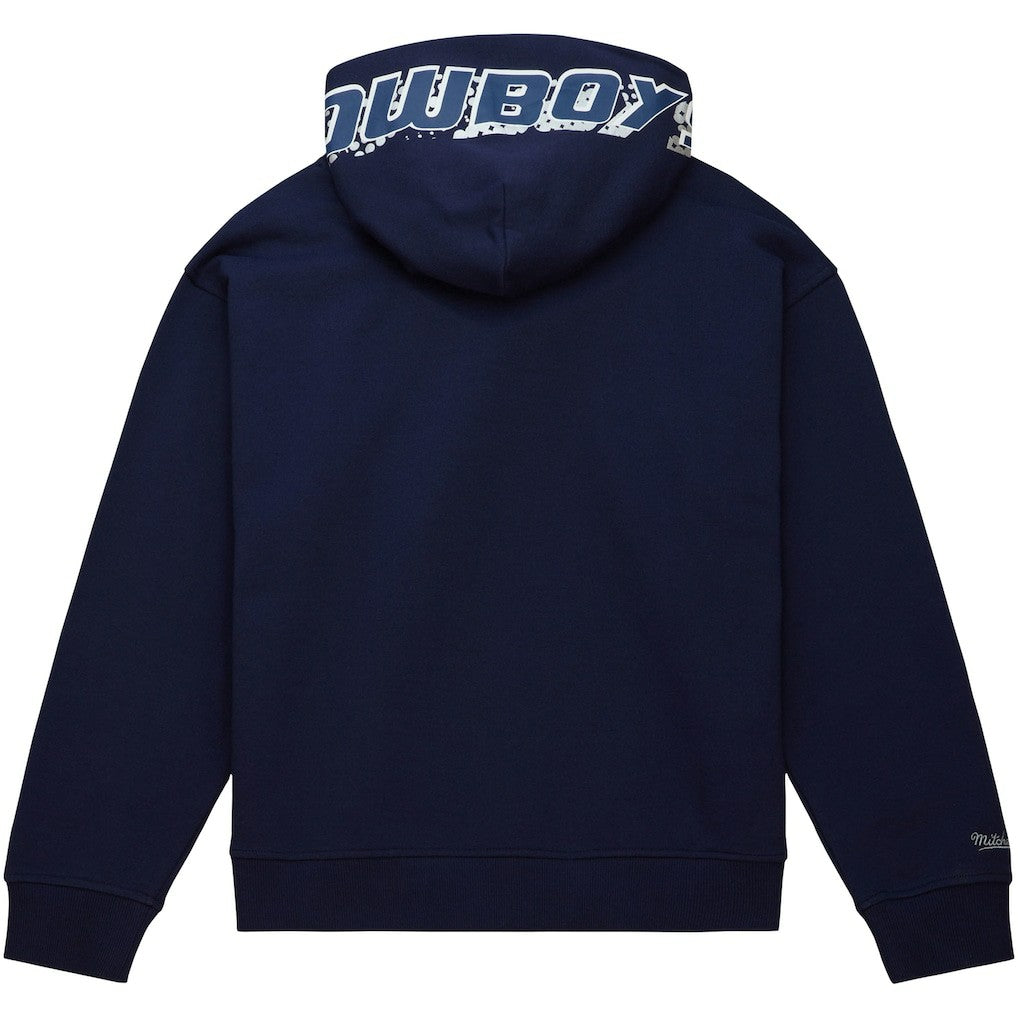 Dallas Cowboys Women's Gridiron Classics Big Face 7.0 Pullover Hoodie Navy - Mitchell & Ness