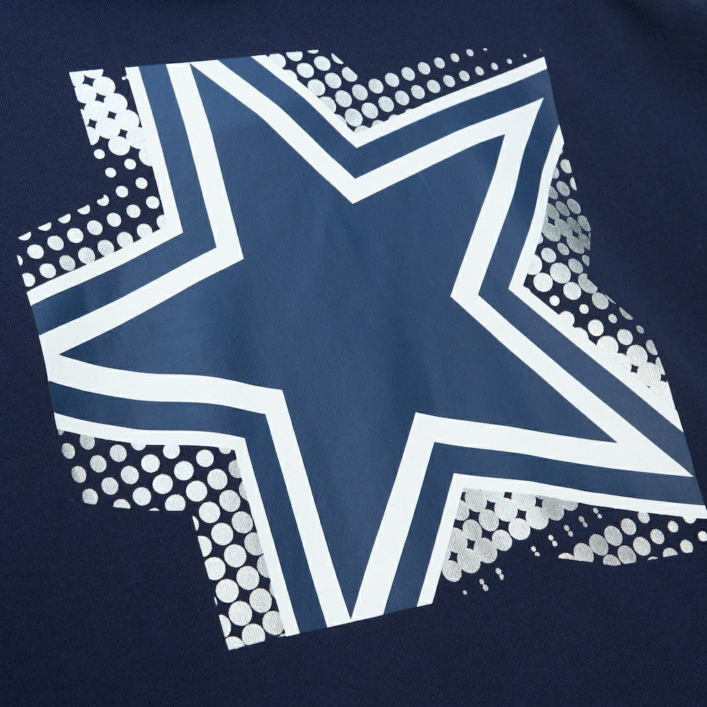 Dallas Cowboys Women's Gridiron Classics Big Face 7.0 Pullover Hoodie Navy - Mitchell & Ness