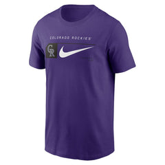 Colorado Rockies Nike Team Swoosh Lockup T-Shirt On Sale