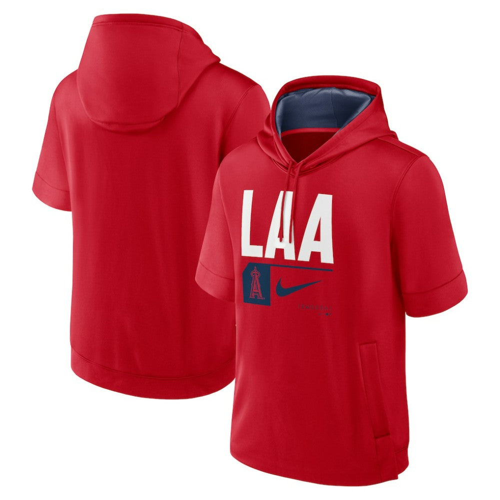 Los Angeles Angels Nike Tri Code Lockup Short Sleeve Pullover Hoodie Online