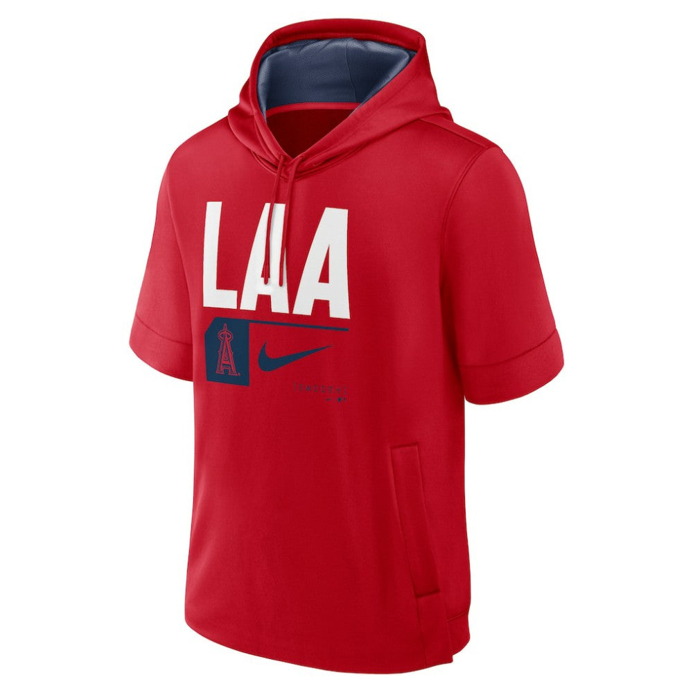 Los Angeles Angels Nike Tri Code Lockup Short Sleeve Pullover Hoodie Online