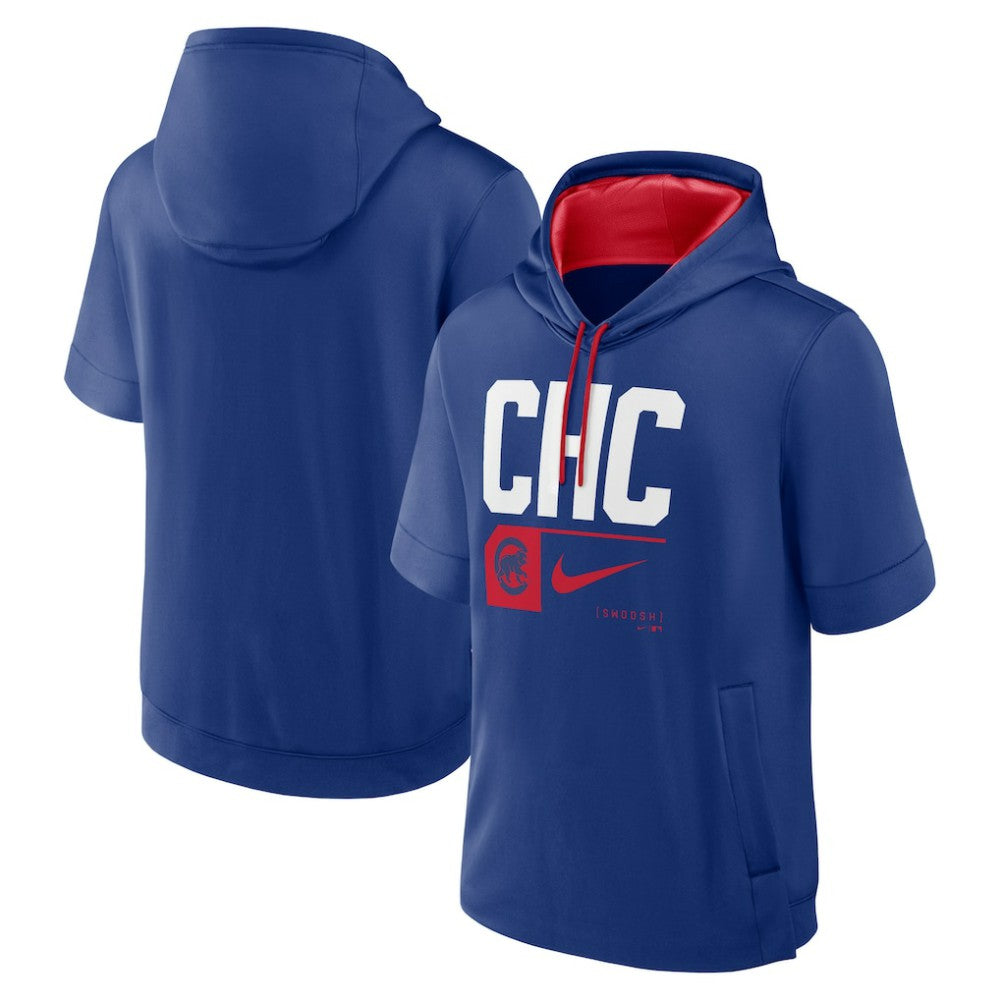 Chicago Cubs Nike Tri Code Lockup Short Sleeve Pullover Hoodie for sale