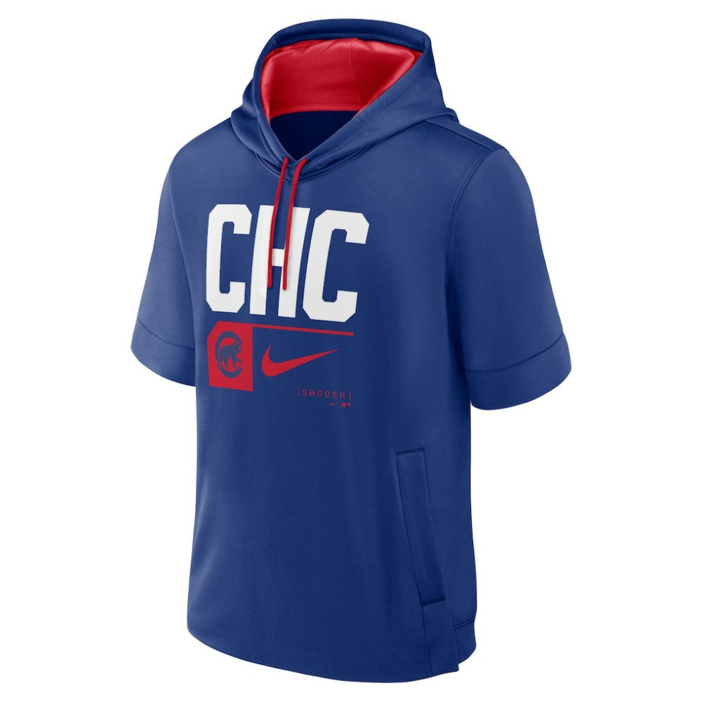Chicago Cubs Nike Tri Code Lockup Short Sleeve Pullover Hoodie for sale