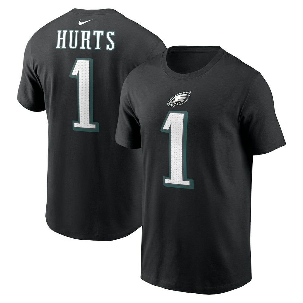 Jalen Hurts Philadelphia Eagles Player Name & Number T-Shirt Black - Nike