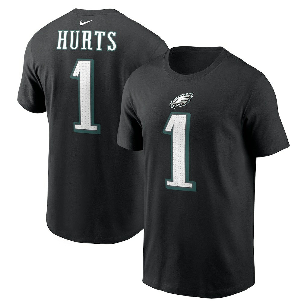 Jalen Hurts Philadelphia Eagles Player Name & Number T-Shirt Black - Nike