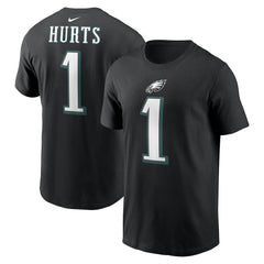 Jalen Hurts Philadelphia Eagles Player Name & Number T-Shirt Black - Nike