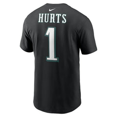 Jalen Hurts Philadelphia Eagles Player Name & Number T-Shirt Black - Nike