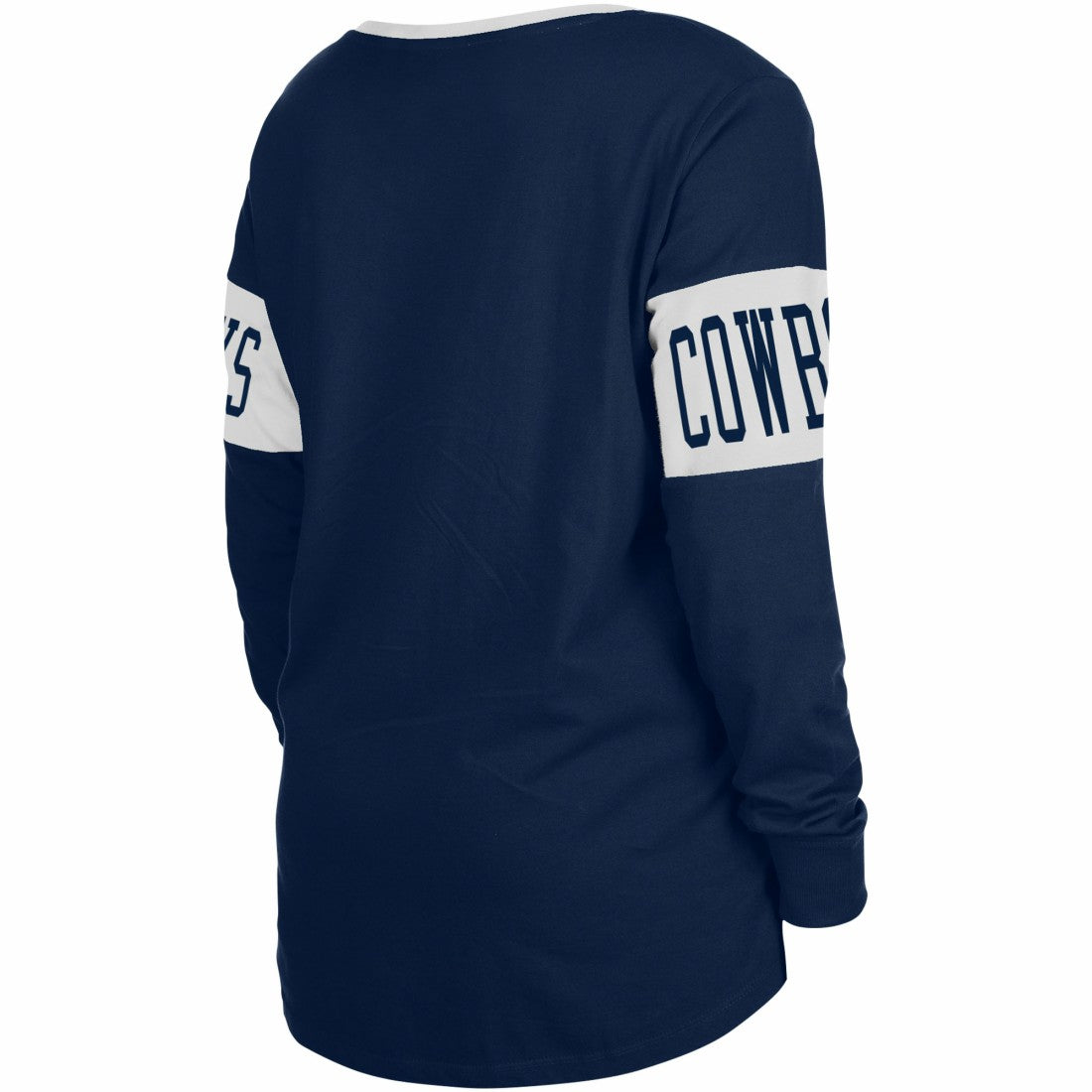 Dallas Cowboys New Era Women's Lace-Up Notch Neck Long Sleeve T-Shirt Navy - NFL