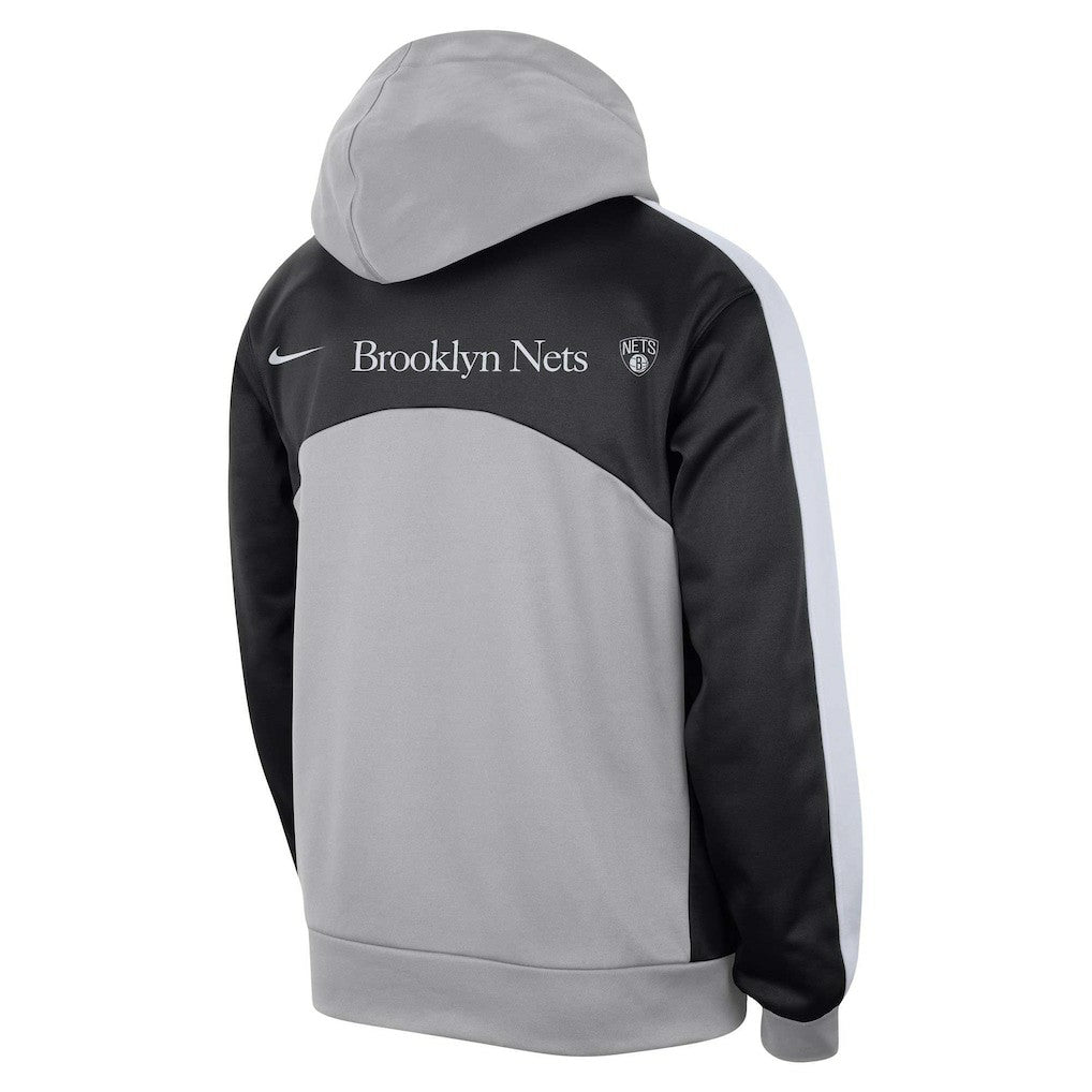 Nike - Brooklyn Nets Authentic Starting Five Force Performance Pullover Hoodie - Silver/Black