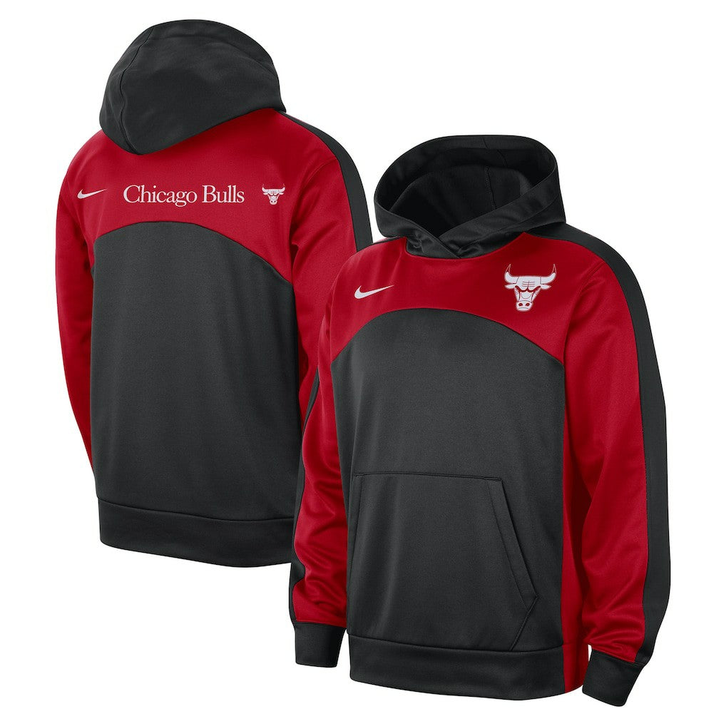 Nike - Chicago Bulls Authentic Starting Five Force Performance Pullover Hoodie - Black/Red