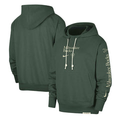 Nike - Milwaukee Bucks Authentic Performance Pullover Hoodie - Hunter Green