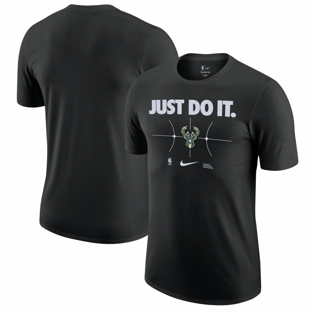 Nike - Milwaukee Bucks Just Do It T-Shirt - Black