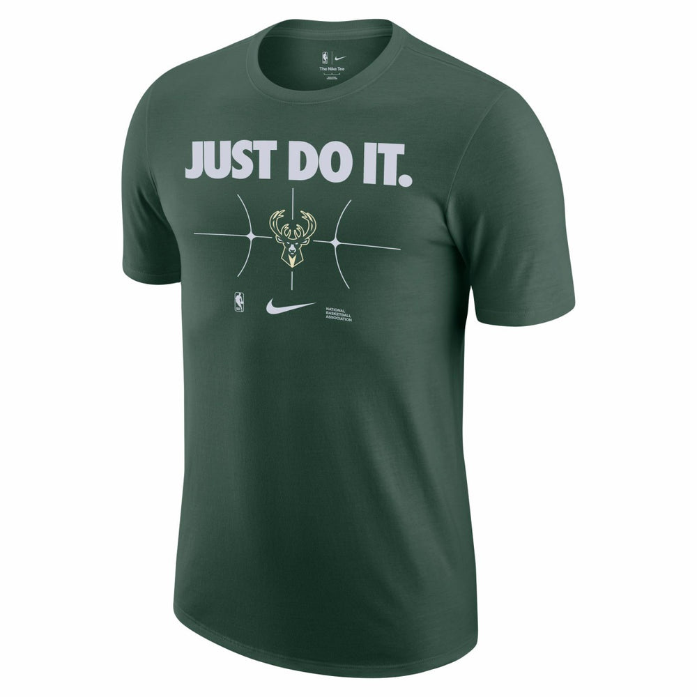 Nike - Milwaukee Bucks Just Do It T-Shirt - Hunter Green