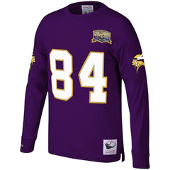 Randy Moss Minnesota Vikings Big & Tall Retired Player Name & Number Long Sleeve Top Purple - Mitchell & Ness