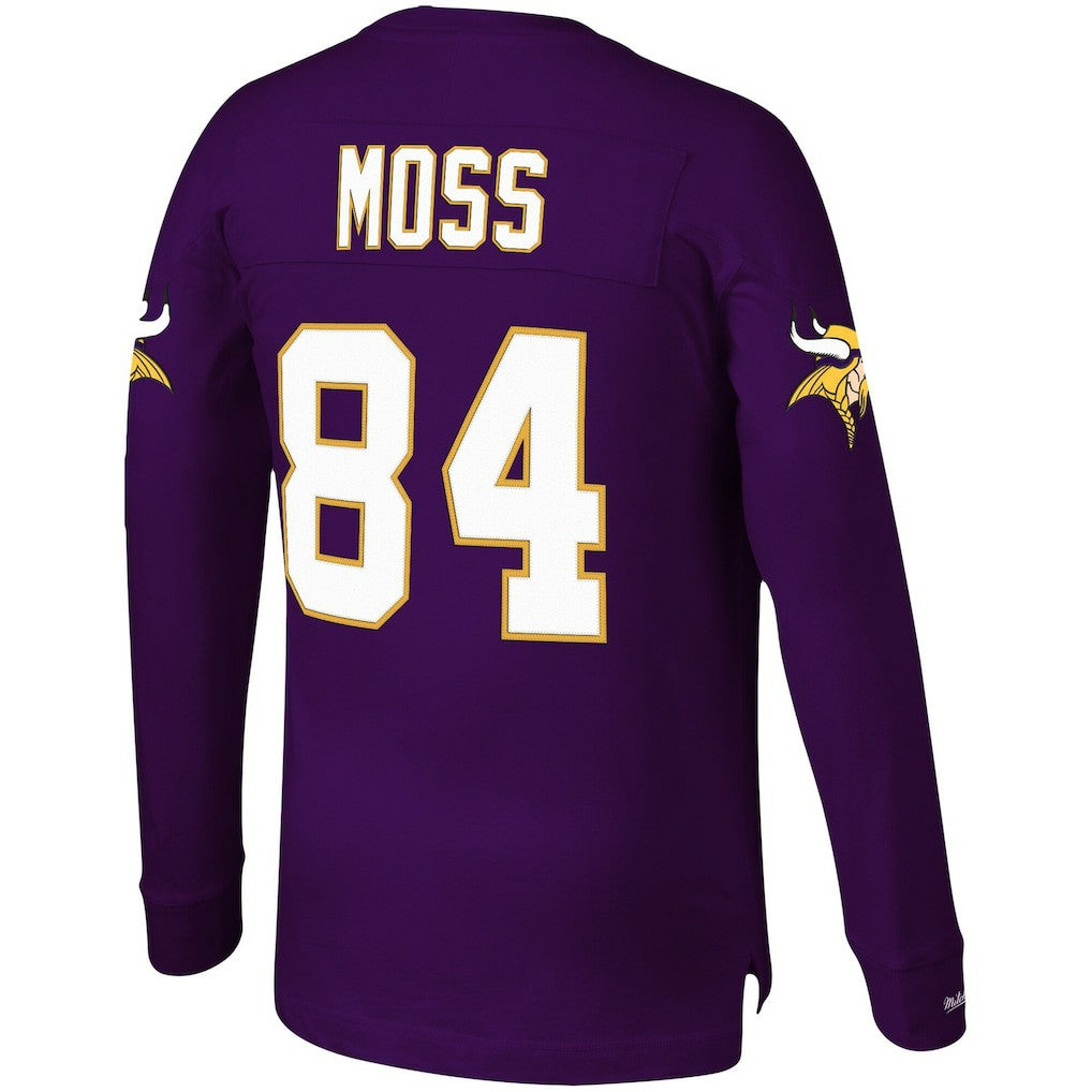 Randy Moss Minnesota Vikings Big & Tall Retired Player Name & Number Long Sleeve Top Purple - Mitchell & Ness