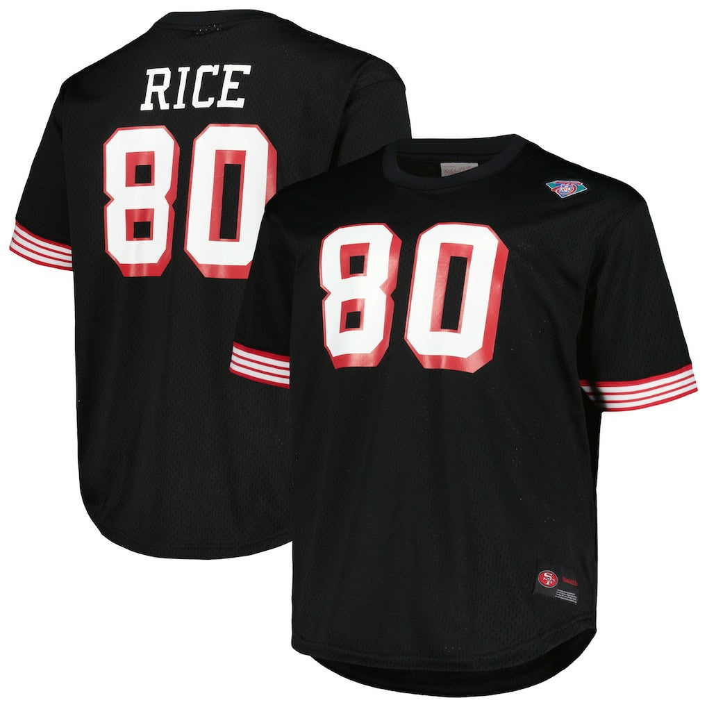 Jerry Rice San Francisco 49ers Big & Tall Mesh Player Name & Number Top Black - Mitchell & Ness