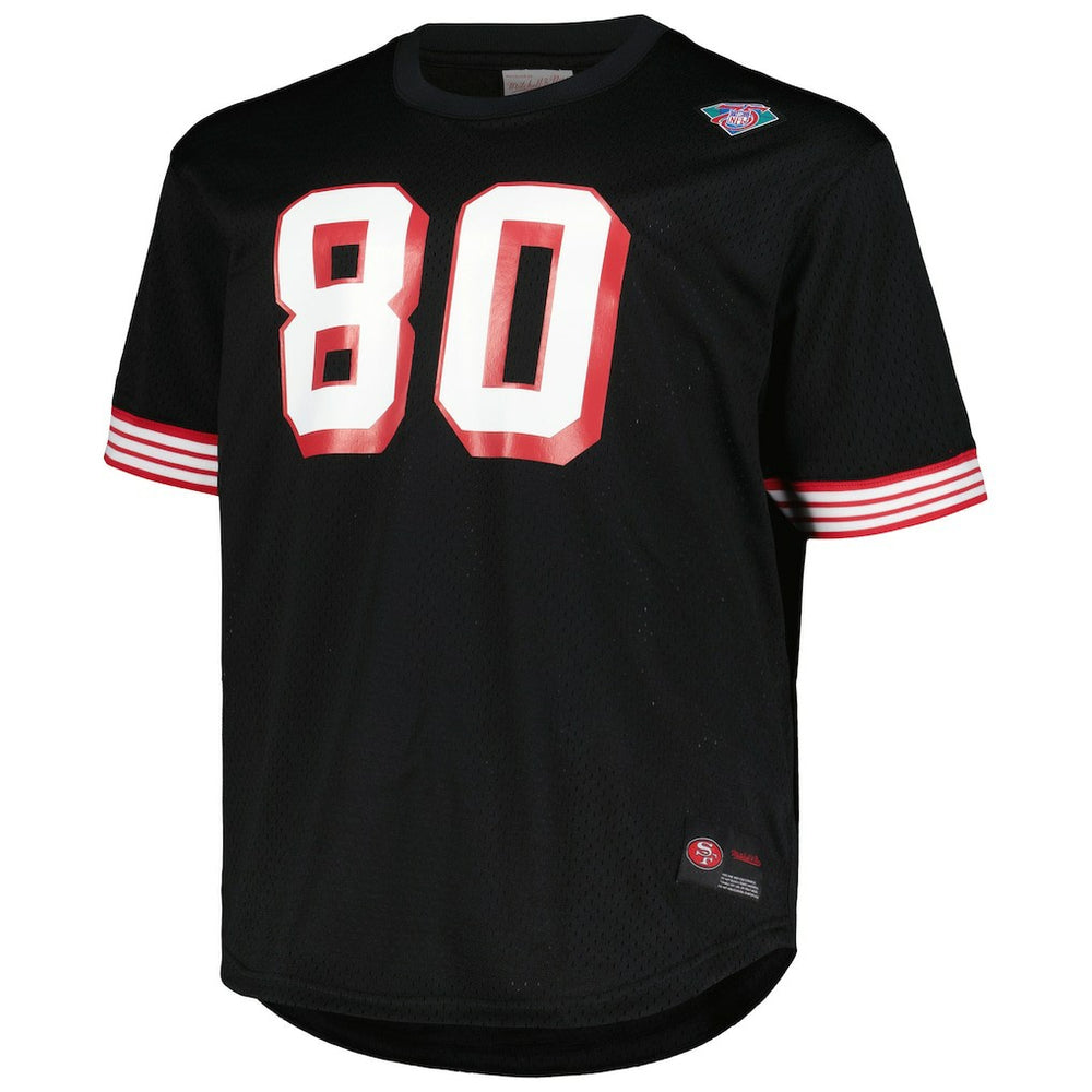 Jerry Rice San Francisco 49ers Big & Tall Mesh Player Name & Number Top Black - Mitchell & Ness