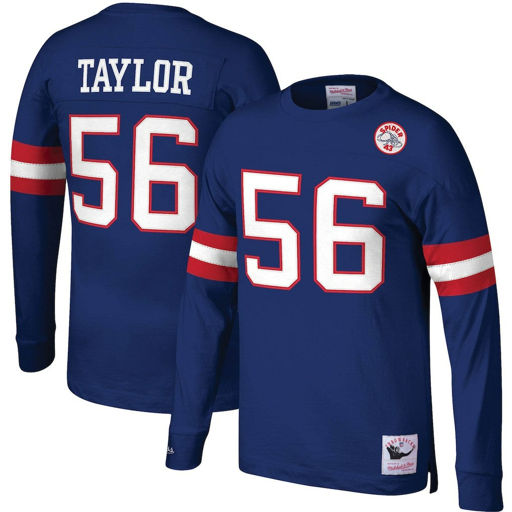 Lawrence Taylor New York Giants Big & Tall Cut & Sew Player Name & Number Long Sleeve T-Shirt Royal - Mitchell & Ness