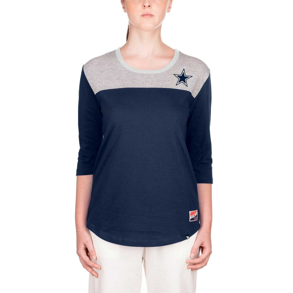 Dallas Cowboys New Era Women's 3/4 Sleeve T-Shirt Navy - NFL