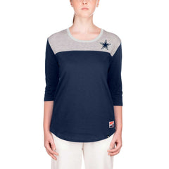 Dallas Cowboys New Era Women's 3/4 Sleeve T-Shirt Navy - NFL