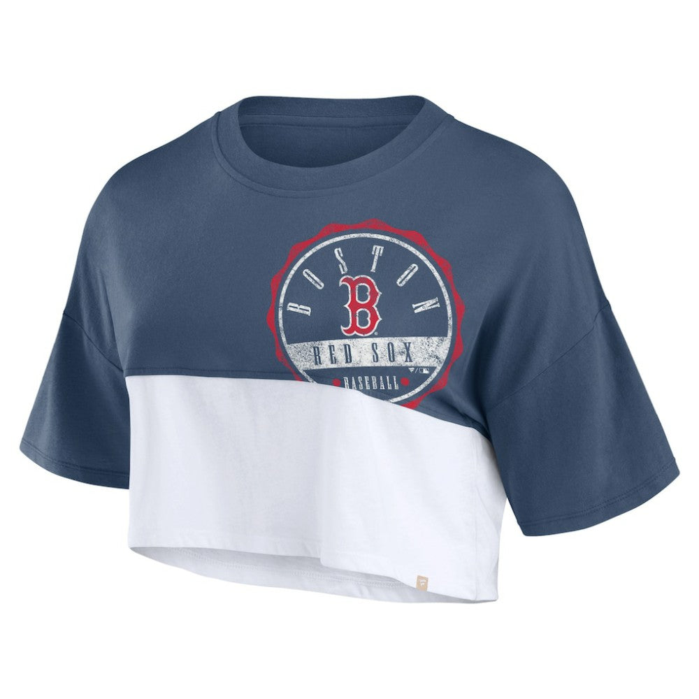 Boston Red Sox Fanatics Women's Color Split Boxy Cropped T-Shirt Near Me
