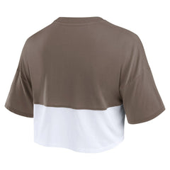 San Diego Padres Fanatics Women's Color Split Boxy Cropped T-Shirt for sale