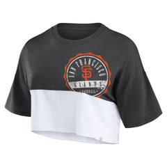 San Francisco Giants Fanatics Women's Color Split Boxy Cropped T-Shirt discount