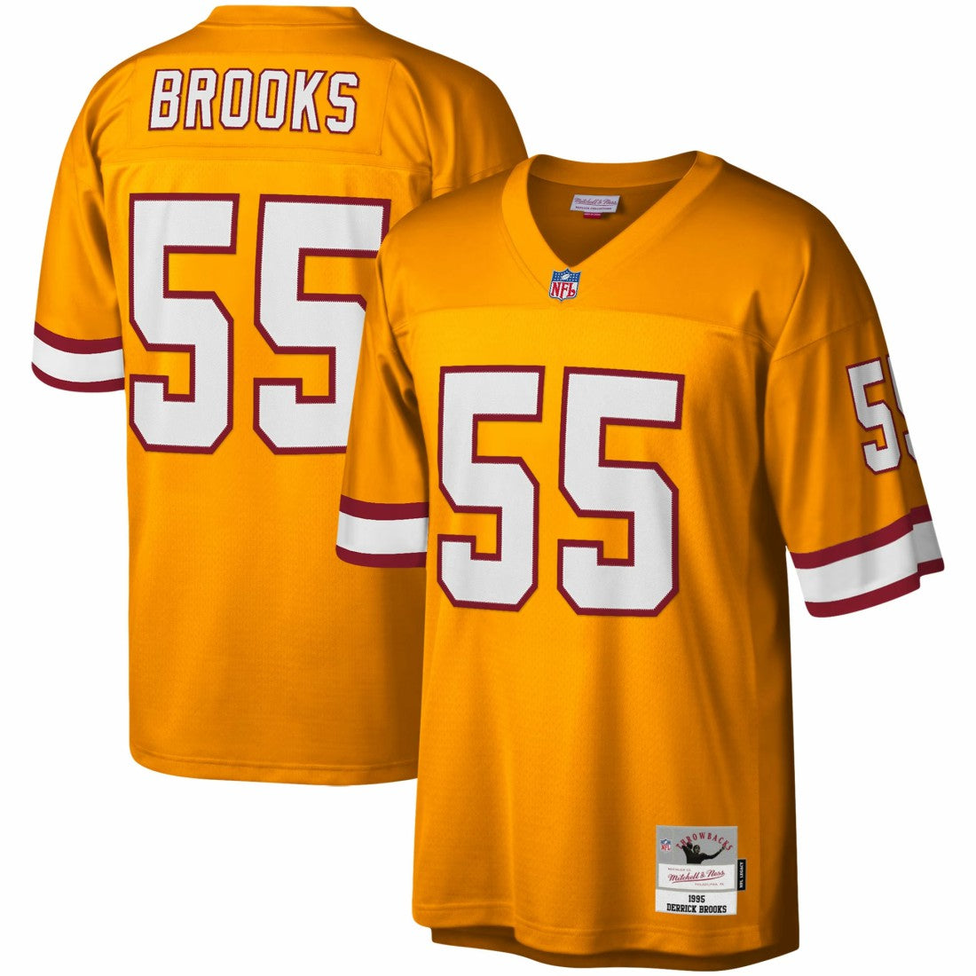 Derrick Brooks Tampa Bay Buccaneers Big & Tall 1995 Legacy Retired Player Jersey Orange - Mitchell & Ness