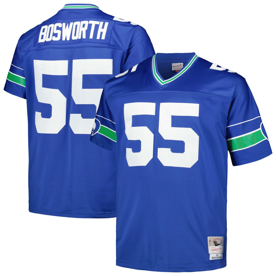 Brian Bosworth Seattle Seahawks Big & Tall 1987 Legacy Retired Player Jersey Royal - Mitchell & Ness
