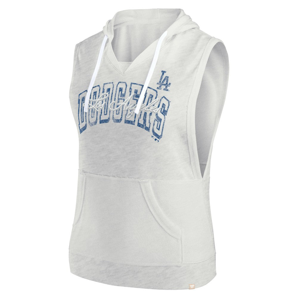 Los Angeles Dodgers Fanatics Women's Lounge Script Sleeveless Pullover Hoodie Clearance
