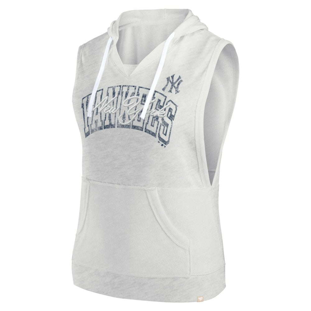New York Yankees Fanatics Women's Lounge Script Sleeveless Pullover Hoodie Online