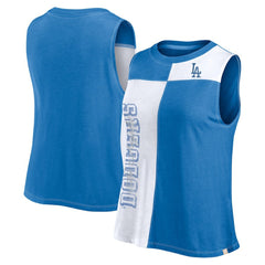 Los Angeles Dodgers Fanatics Women's Color-Block Tank Top On Sale