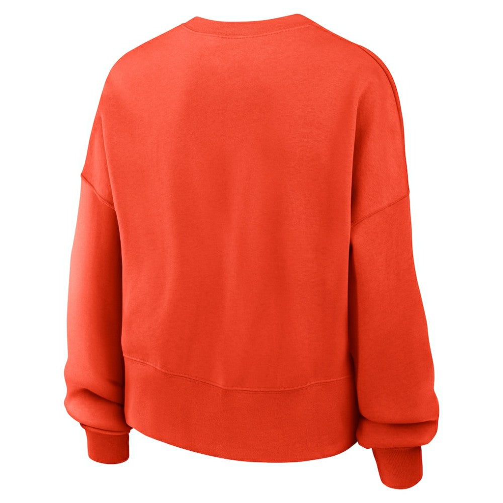 Houston Astros Nike Women's Oversized Cropped Pullover Sweatshirt On Sale