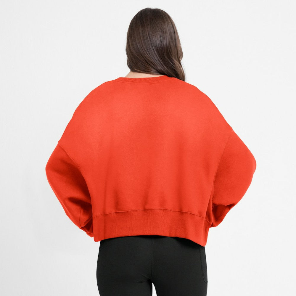 Houston Astros Nike Women's Oversized Cropped Pullover Sweatshirt On Sale