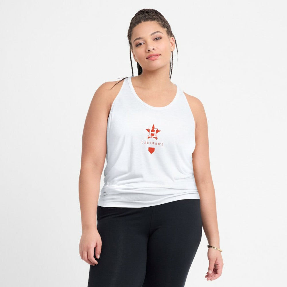 Houston Astros Nike Women's Open-Back Crisscross Dri-FIT Tank Top On Sale
