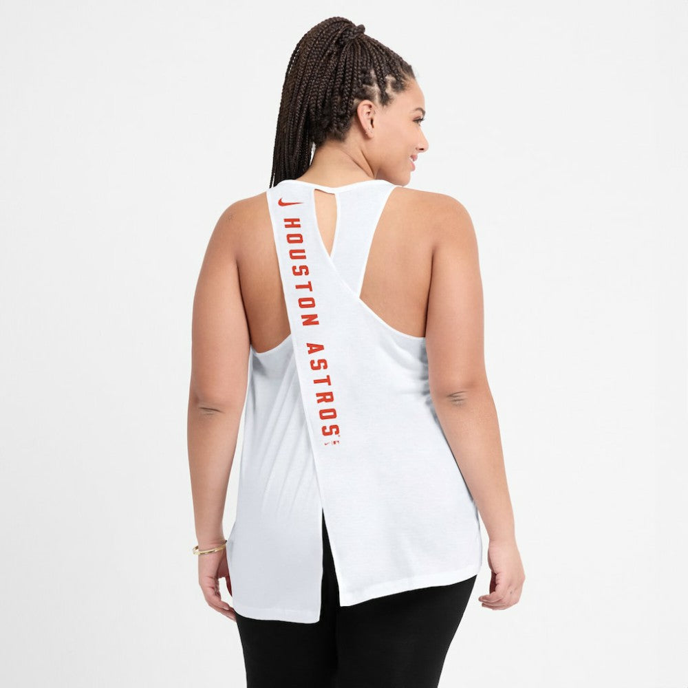 Houston Astros Nike Women's Open-Back Crisscross Dri-FIT Tank Top On Sale
