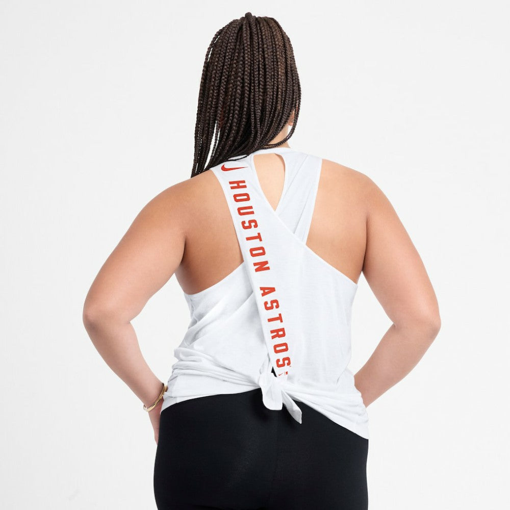 Houston Astros Nike Women's Open-Back Crisscross Dri-FIT Tank Top On Sale